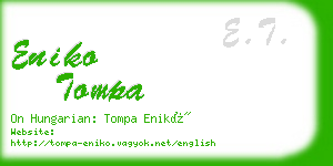 eniko tompa business card